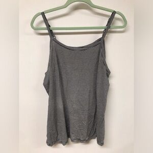 Plus Size Women Sleeveless Tank Top Casual Blouse Tee T Shirt Top Navy White